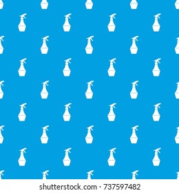 Spray bottle for flower pattern repeat seamless in blue color for any design. Vector geometric illustration