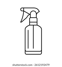 spray bottle glass package line icon vector. spray bottle glass package sign. isolated contour symbol black illustration