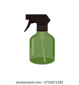 Spray bottle with green body and black nozzle