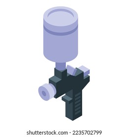 Spray bottle gun icon isometric vector. Paint sprayer. Auto air