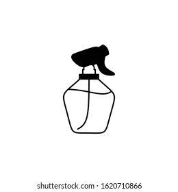 spray bottle icon black vector illustration