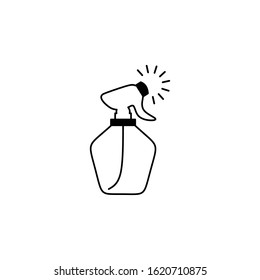 spray bottle icon black vector illustration