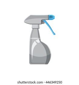 Spray bottle icon in cartoon style isolated on white background. Tool for disinfection symbol