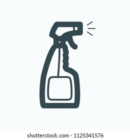 Spray bottle icon, cleaning spray bottle  for washing windows vector icon