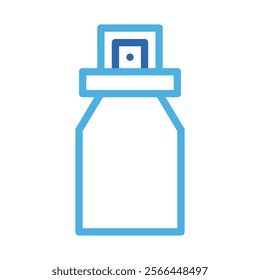 Spray bottle icon. Concept of hygiene, cleanliness, and disinfection.