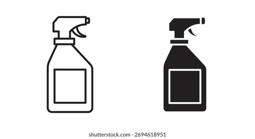 Conceito de ícone de frasco de spray. Símbolo de logotipo para web e celular. Pixel perfeito.