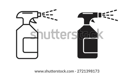 Spray bottle icon concept set. Simple icon collection