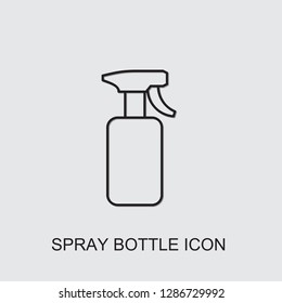spray bottle icon . Editable line spray bottle icon from barber. Trendy spray bottle icon for web and mobile.