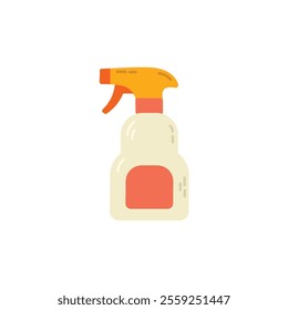 Spray bottle icon in flat color style. Cleaning housework