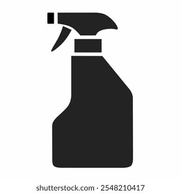 Spray de ícone garrafa em estilo plano isolado no fundo cinza. Para o seu design, logo. Ilustração de vetor plano.