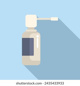 Spray bottle icon flat vector. Dosage vitamin immune. Bacterium germ shot
