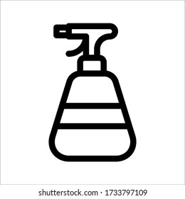 Ilustración de icono del frasco de pulverización vector símbolo de signo aislado en fondo blanco