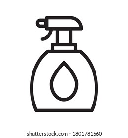 Vector aislado de ilustración de icono del frasco de pulverización