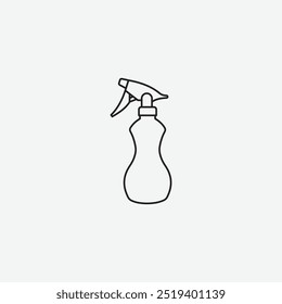 Icono de la botella del aerosol aislado en el fondo blanco