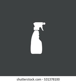 Spray bottle  icon isolated on black background