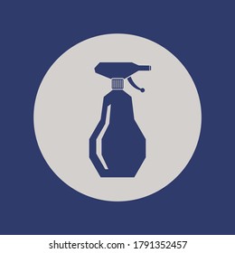 Icono del frasco de pulverización aislado. Ilustración vectorial.