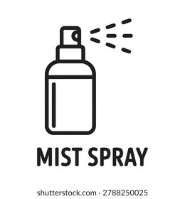 Spray bottle icon line drawing of mist sprayer
