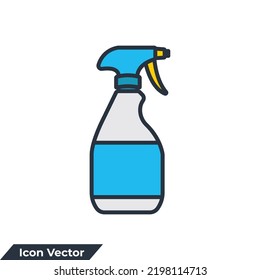 Spray bottle icon logo vector illustration. Spray bottle symbol template for graphic and web design collection