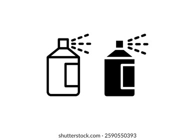 Spray bottle icon with mist effect Vector