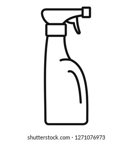 Spray bottle icon. Outline spray bottle vector icon for web design isolated on white background