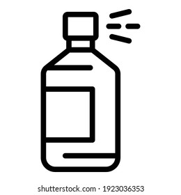 Spray-Flasche-Symbol. Rahmenspray, Vektorsymbol für Webdesign einzeln auf weißem Hintergrund
