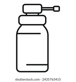 Spray bottle icon outline vector. Shield resistance potion. Pandemic dosage