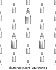 Spray Bottle Icon Seamless Pattern Vector Art Illustration