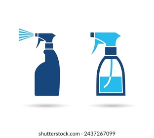 Spray bottle icon set. Cleaning spray bottle vector icon.