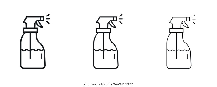 Spray de ícone de garrafa design de linha simples - Ilustração de vetor simples
