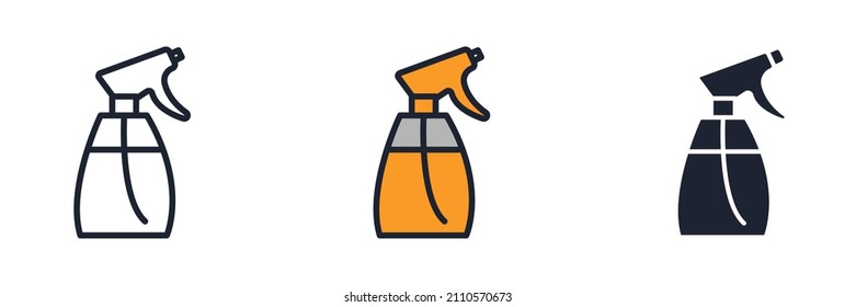 Spray bottle icon symbol template for graphic and web design collection logo vector illustration