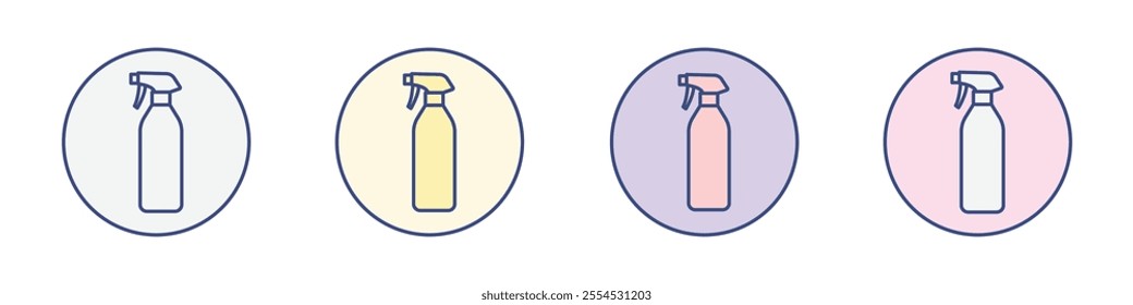 Spray bottle icon Thin line flat illustration