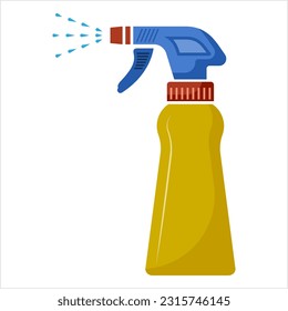 Spray Bottle Icon Vector Art Illustration