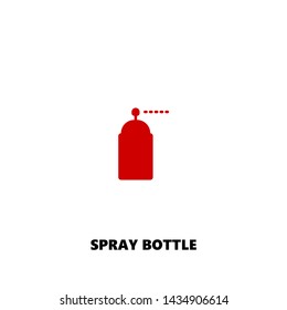 spray bottle icon. spray bottle vector design. sign design. red color