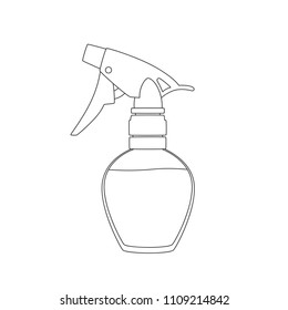 Icono del frasco de pulverización, diseño de ilustración vectorial. Colección de objetos de la barbería.