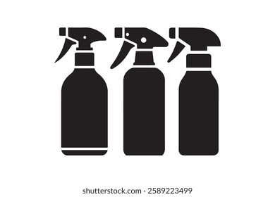 spray bottle icon vector silhouette isolated in white background