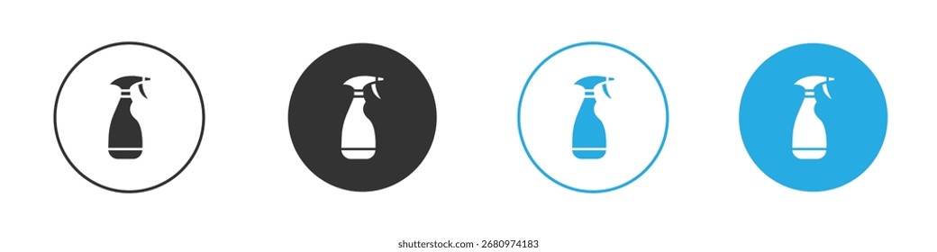 Spray Flasche Symbol Vektor Stil flach trendige Sammlung.