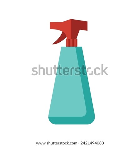 spray bottle illustration. spring theme. flat design theme