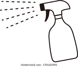 ilustración vectorial aislada del frasco de pulverización.
