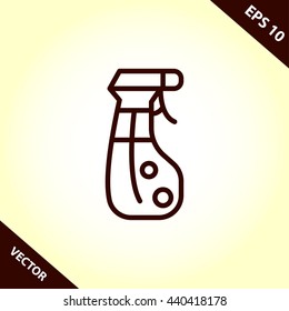spray bottle line icon