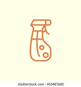 spray bottle line icon