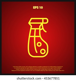 spray bottle line icon