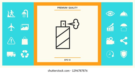 Spray bottle line icon. Graphic elements for your design
