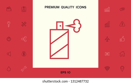 Spray bottle line icon. Graphic elements for your design