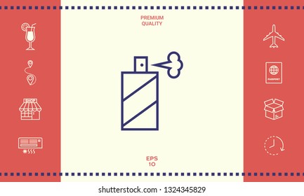 Spray bottle line icon. Graphic elements for your design