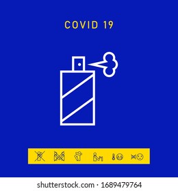 Spray bottle line icon. Graphic elements for your design