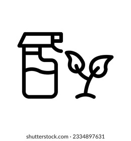 spray bottle line icon illustration vector graphic. Simple element illustration vector graphic, suitable for app, websites, and presentations isolated on white background