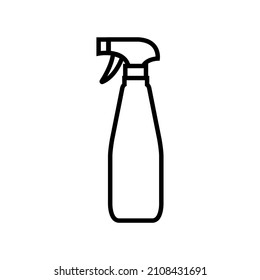 Spray bottle line icon, vector outline logo isolated on white background
