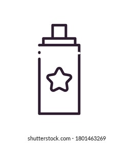 spray bottle line style icon design, Party celebration event happy birthday holiday surprise anniversary and decorative theme Vector illustration