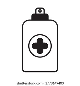 spray bottle lineal style icon design, Cleaning service wash home and hygiene theme Vector illustration