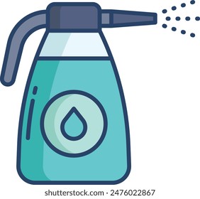 Spray bottle linear color vector illustration